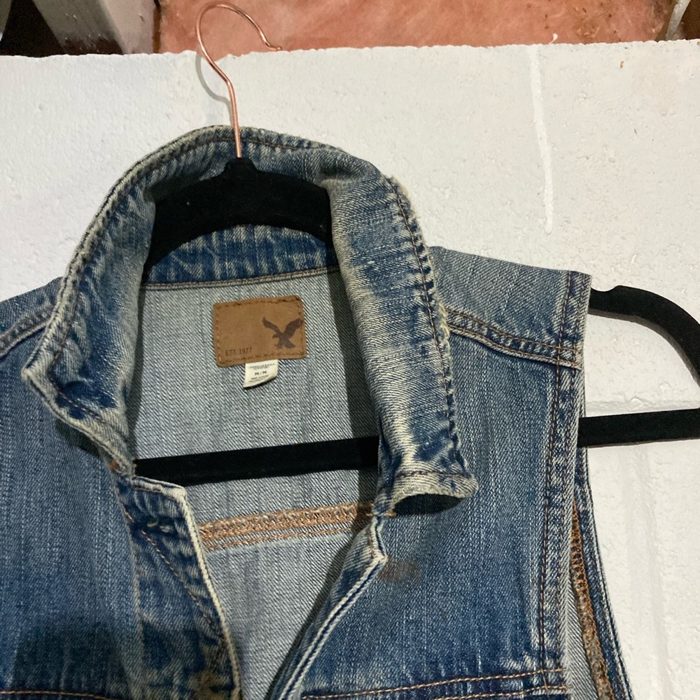 American Eagle Size M Denim Vest - Picture 2 of 5